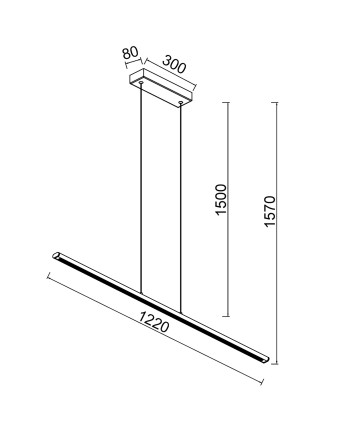 LINEAL * LÁMPARA LED 38W - PINTURA ORO